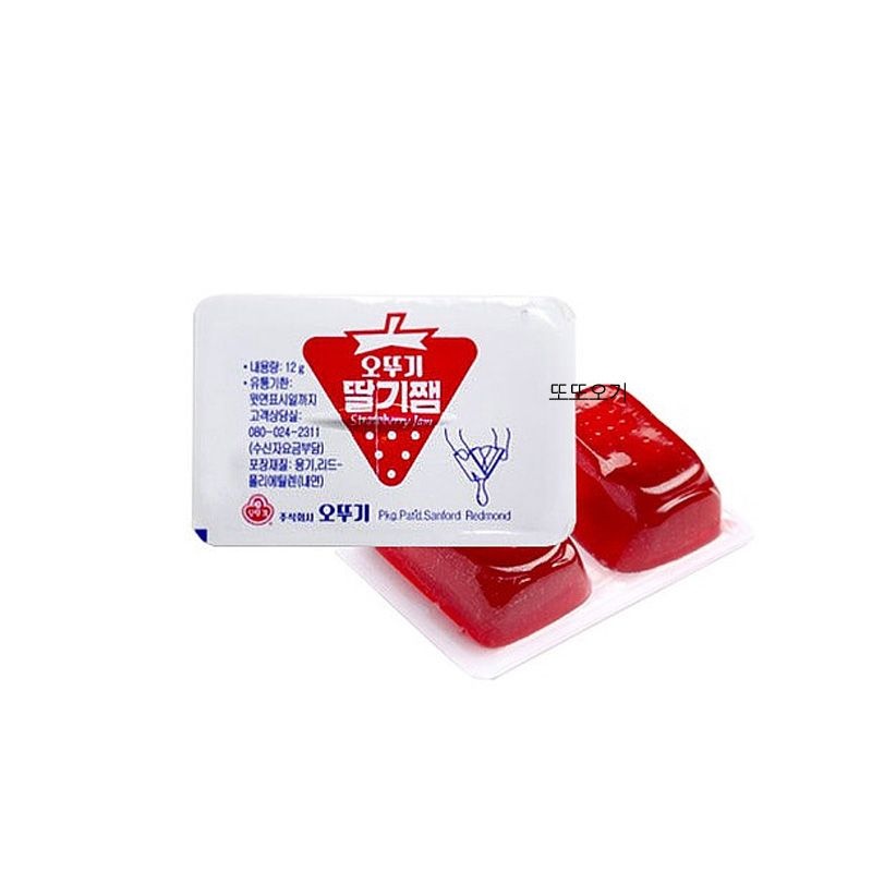 오뚜기 일회용 딸기잼 96개 디스펜팩 12g (일회용딸기잼96개)