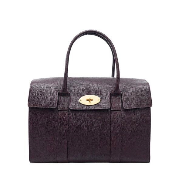 멀버리 [멀버리] [중고명품] 다크버건디 카프스킨 뉴 베이스워터 여성 토트백 HH3788 346 K195