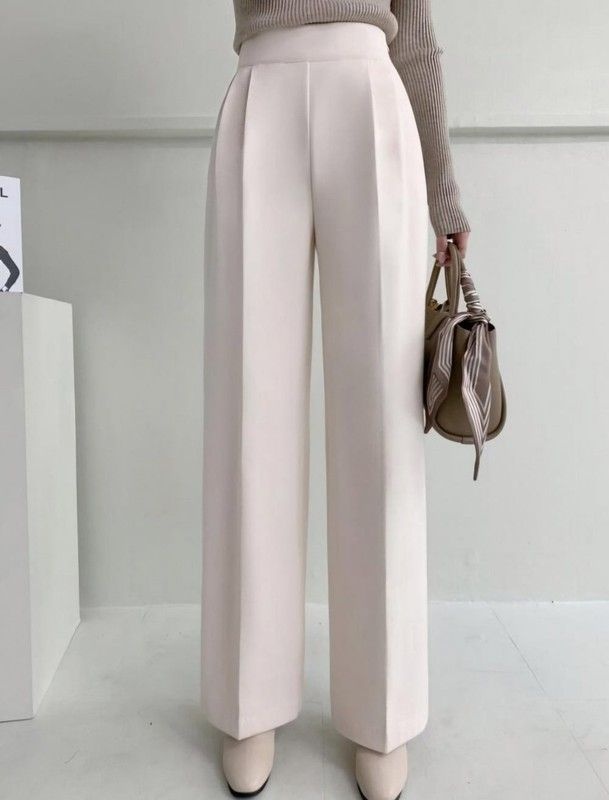 스타일나 스타일나 여성 따뜻한 기모 스판 라방 와이드 팬츠 슬랙스 모임룩 하객룩 오피스룩 660468