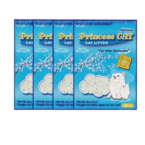 프린세스캣 고양이모래 5LX4개 벤토나이트 포대포장 A