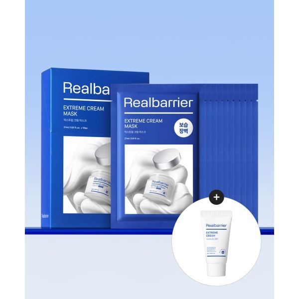 매장정품 REAL BARRIER 익스트림 크림 마스크 10매 (증정 라이트25ML)