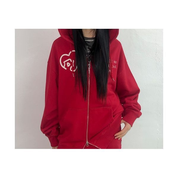 <매장정품> YOUHEE 유희 HOME GRAPHIC HOOD ZIP-UP RED YHHZFA001RE 672265