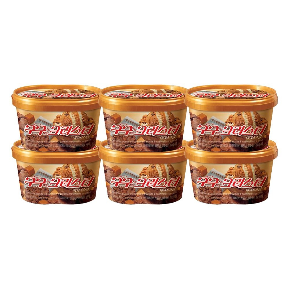 [롯데웰푸드][딜크릿] 떠먹는 아이스크림 구구크러스트 홈 660ml x6개 : 롯데ON