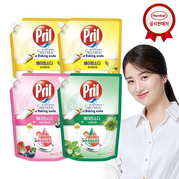 프릴 베이킹소다 1000ml x 4개 주방세제