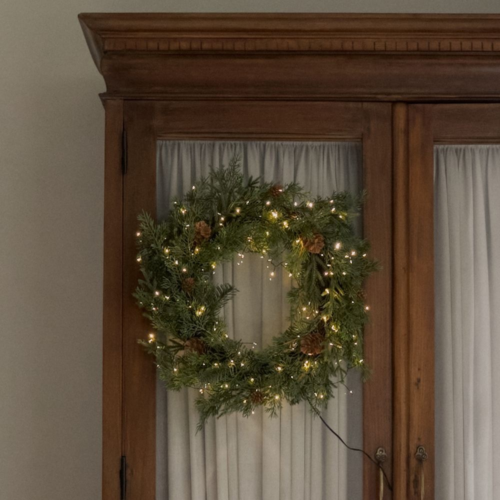 크리스마스 트리 리스 LED 지네전구 리모컨포함 프렌치