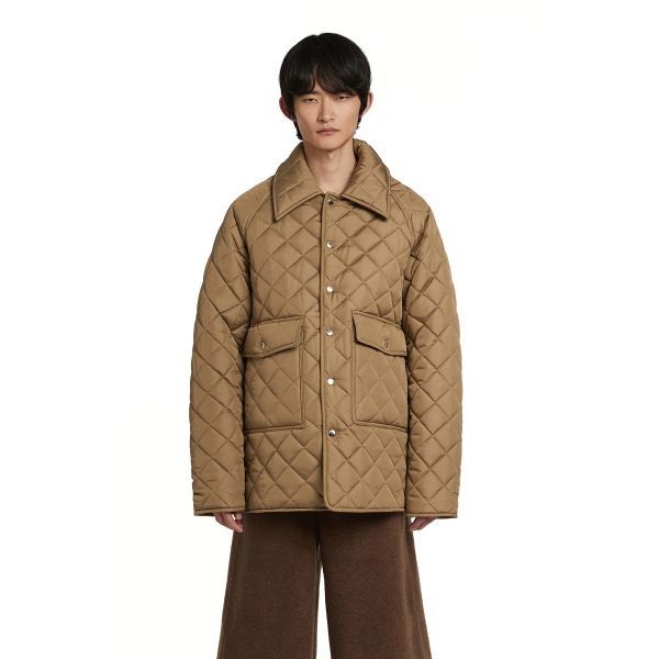 TRUNK PROJECT Collar Quilted Jacket_Khaki 389161