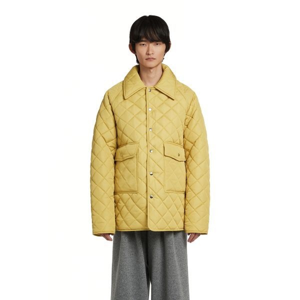 TRUNK PROJECT Collar Quilted Jacket_Yellow 389160