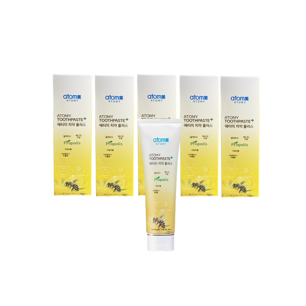 한국콜마 애터미 치약 프리미엄 프로폴리스 치약 플러스 200g x 5개
