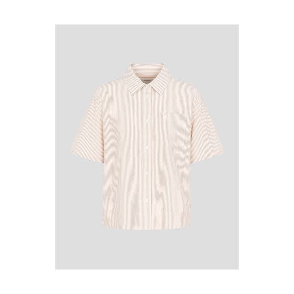 빈폴 BEANPOLE LADIES 스트라이프 반소매 셔츠 베이지 (BF5865C07A) BF5865C07A 224285