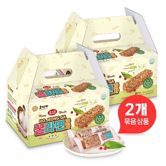 호정가 꿀라면과자 20개입 1+1 (2개 묶음 총 40개입)