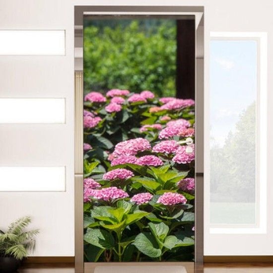 아트박스/꾸밈 cr821-분홍수국_현관문시트지