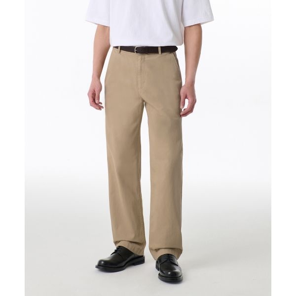 무신사 스탠다드 MUSINSA STANDARD 레귤러 핏 히든 밴딩 치노 팬츠 베이지 MMEPC102-BE 812784