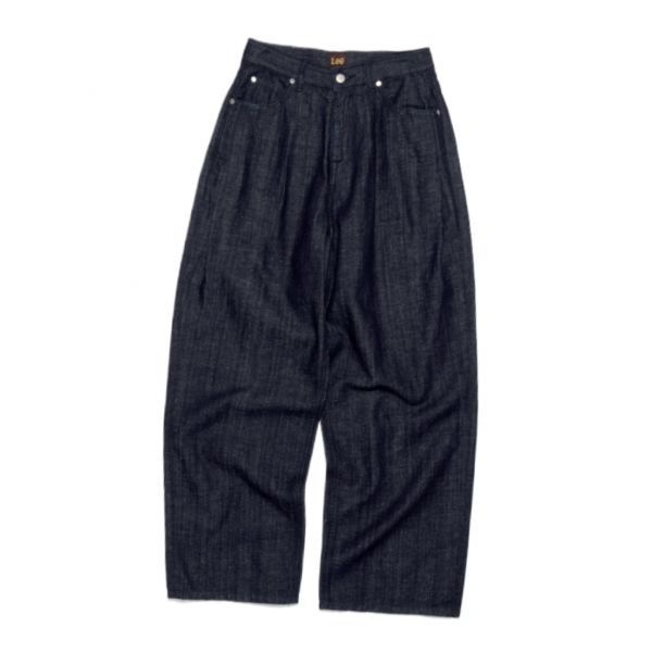 리 LEE 우먼 오버사이즈드핏 린넨 데님 팬츠 인디고 다크 LE2501IP74ID 428533