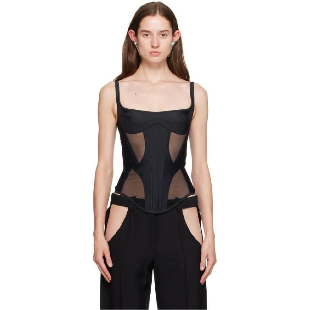 뮈글러 블랙 일루전 탱크탑 241345F358012