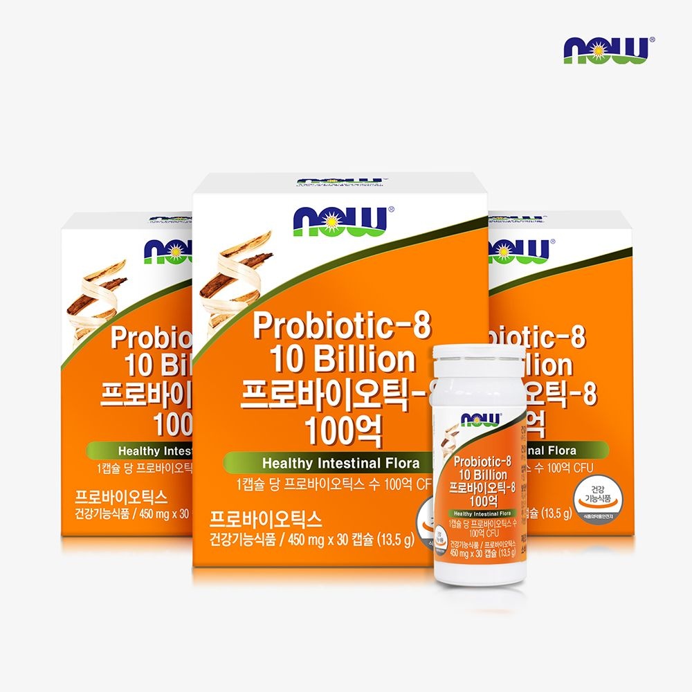 닥터엘리자베스 나우푸드 프로바이오틱스-8 100억 유산균 30캡슐 3박스 3개월분