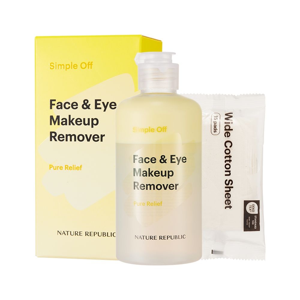 네이처리퍼블릭 심플 오프 페이스 앤 아이 메이크업 리 퓨어 스페셜 세트 240ml 화장솜 15매 2026-01-31까지 심플 오프