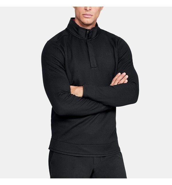 <매장정품> UNDERARMOUR 언더아머 남성 스냅 모크 스웨터 플리스 (1317345-001-K) 722124