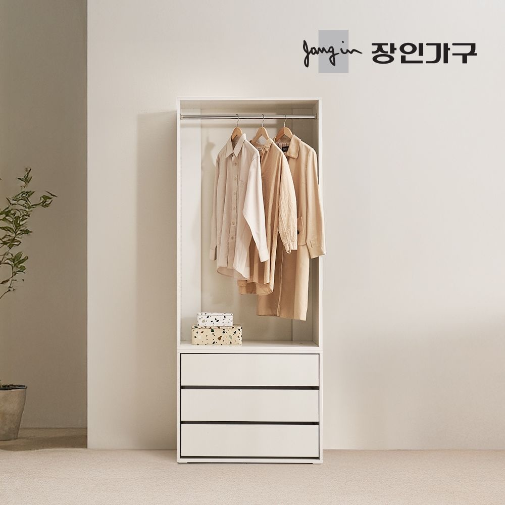장인가구 올리세 E0 드레스룸 시스템 옷장 800 서랍 행거형