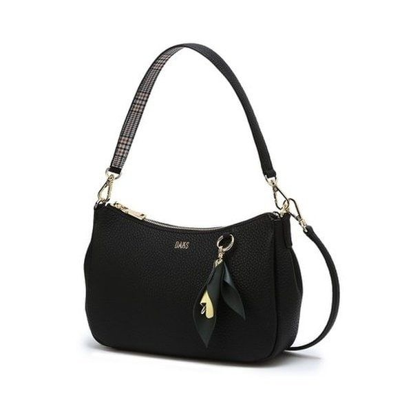 <매장정품> DAKS 닥스 DCBA5E542BK [MISTY FLOWER] 블랙 플라워 참장식 가죽 숄더백 S 726012