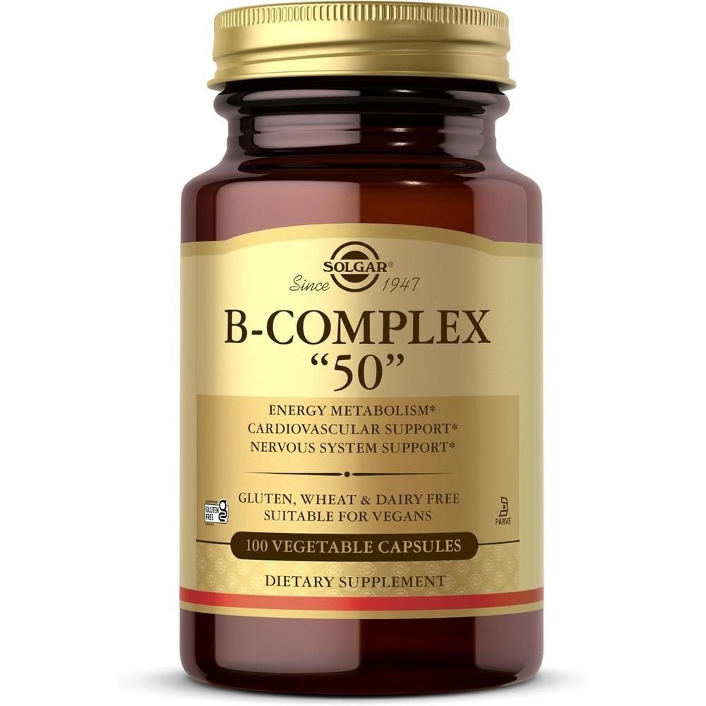 [해외] Solgar 솔가 복합 비타민 B 50mg B-Complex 식물성 100정