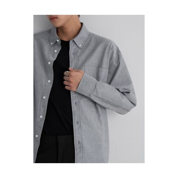 브랜드정품 에잇세컨즈 8SECONDS 옥스포드 오버핏 셔츠 라이트 그레이 260685