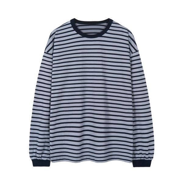 엑스컨테이너 루즈핏 스트라이프 롱슬리브 (NAVY/BLUE) 179943