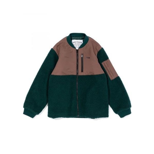 POLERSTUFF SWITCHING BOA JACKET GREENBROWN 390952