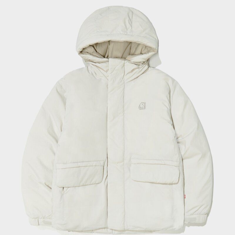 국내매장정품 노르디스크 패딩 점퍼 남성 크리스탈다운 헤비 후디 - 밸런스 (Oatmeal) 후드티 남친선물 캠핑티셔츠