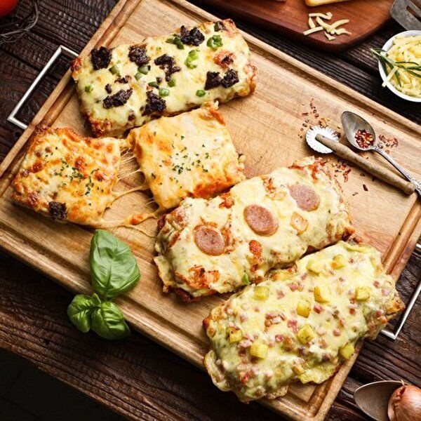 피자알볼로 사각피자 4종 4팩 (안창살/김치불고기/마르게리타/체다치즈)