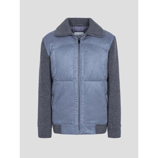 [25FW] [갤럭시 라이프스타일] 경량 하이브리드 니트 믹스 다운 점퍼 - 스카이 블루 (GC5938M11Q)