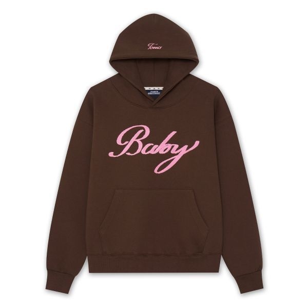 {매장정품}TOM'S BIRTHDAY 레터링 베이비 부클 후드 브라운후드254097