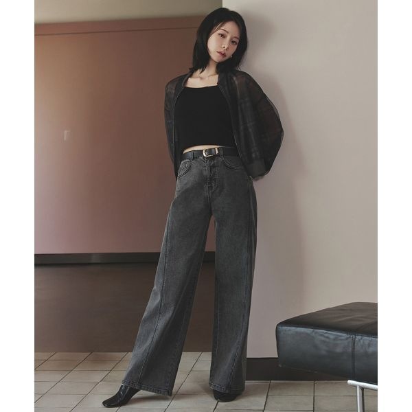 더엣지 THEATG 25FW 커브드 와이드 데님 2063262407 851500