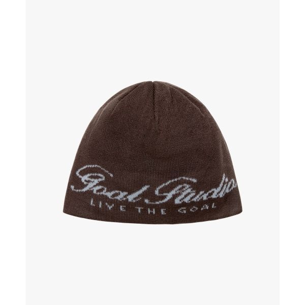 GOALSTUDIO ESSENTIAL JACQUARD BEANIE-DARK BROWN 194098