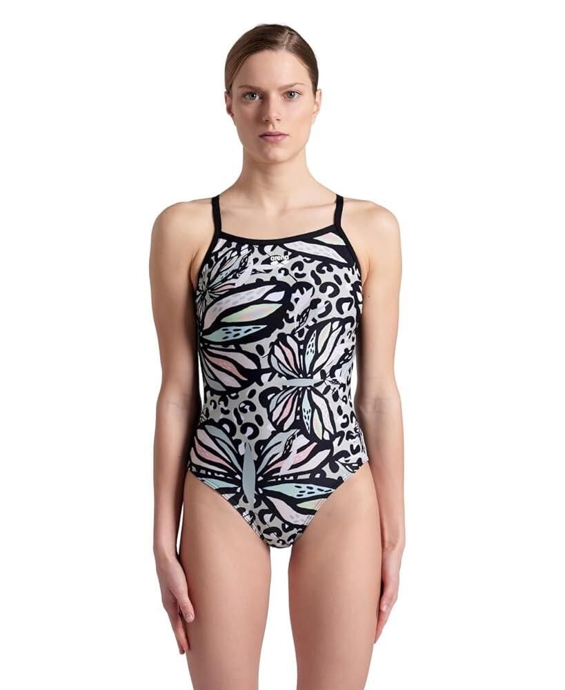 ARENA Performance Butterflies 여성용 수영복 라이트 드롭 백 원피스 MaxLife 트레이닝 수트 경쟁 수영복