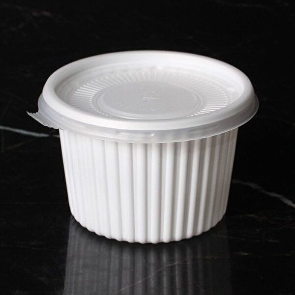 고품질 일회용 소스용기 100파이 PP 대 화이트 200세트 소스 포장용기 일회용용기 배달용기 WFH4RAX