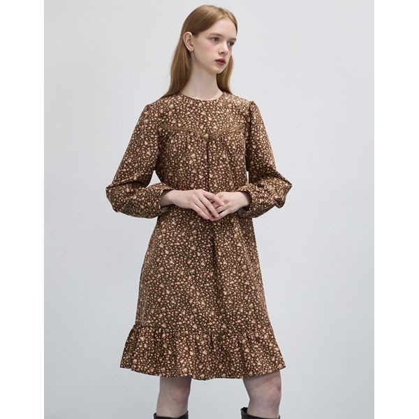 르샵 [하프클럽]코듀로이 플라워 제천벨트 원피스-LC42OP030