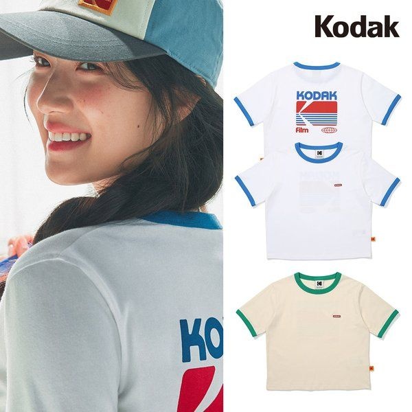 정품발송 코닥 브리즈팝 그래픽 링거 반팔 티셔츠 우먼 2 COLOR 334027