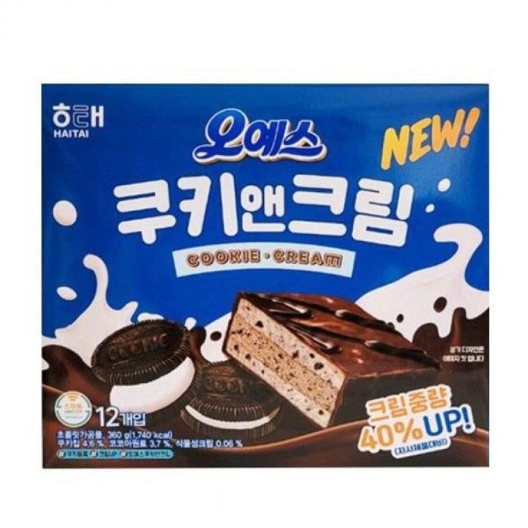 오예스 쿠키앤크림 360GX12 해태-오예스.쿠키앤크림.해태