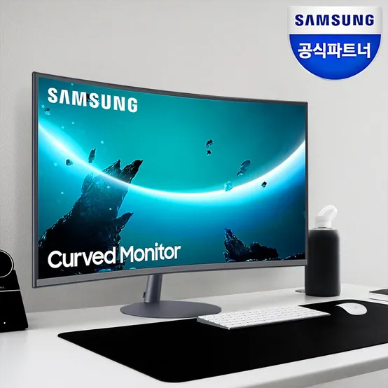 삼성 커브드 모니터 C32T550 32인치 1000R 75Hz 스피커내장