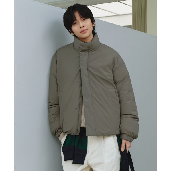 MUSINSA STANDARD 데일리 푸퍼 미니멀 숏 패딩 재킷 [더스티 카키] 204890