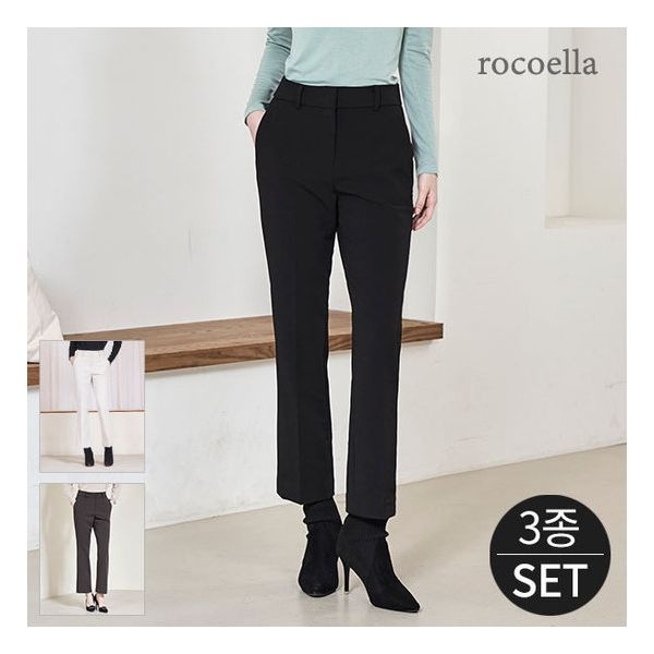 로코엘라 크루디 스트레치 밴딩 여성 웜기모 팬츠 3종세트 667032