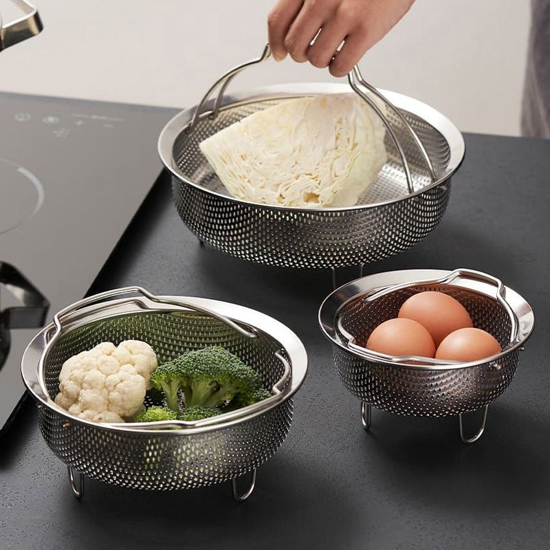 [오늘출발] 바겐슈타이거 스텐304 펀칭 찜기 14cm 18cm 22cm 미니찜판 스티머 스텐찜판 채반 바스켓 오븐채반 튀김채반