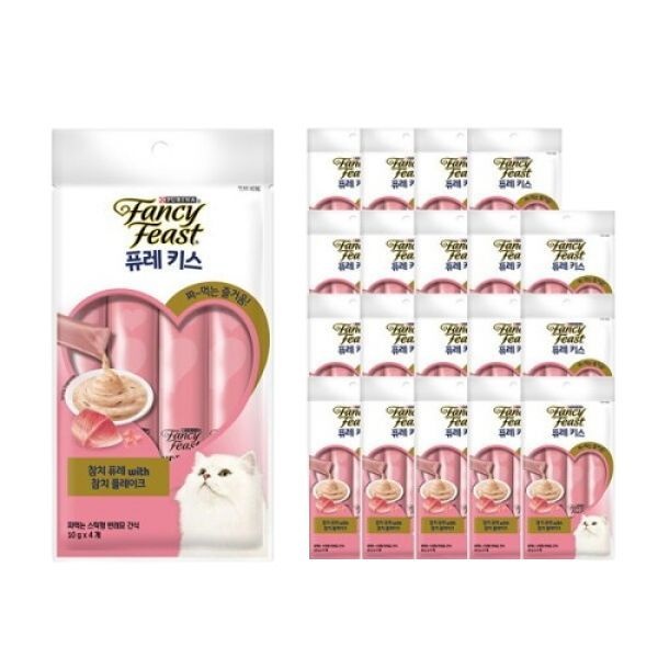 퓨리나 고양이사료 팬시피스트 퓨레키스 참치 퓨레 플레이크 10g 4개입 20개