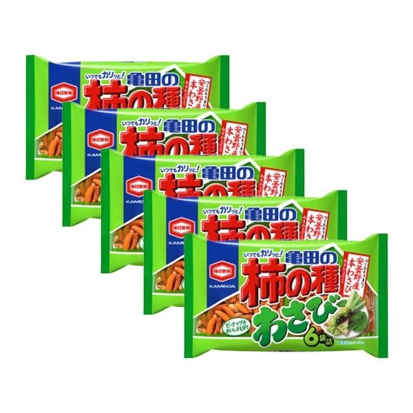 카메다 카키노타네 와사비 6봉 X 5개 세트