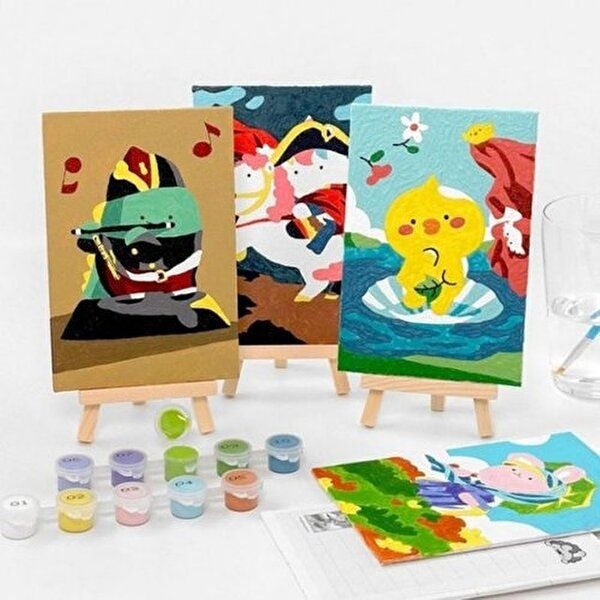 고품질 명화 인기 레이지스타 패러디 미니 감성 이젤 그리기 미니이젤 페인팅세트 셀프페인팅 WFH5AIM