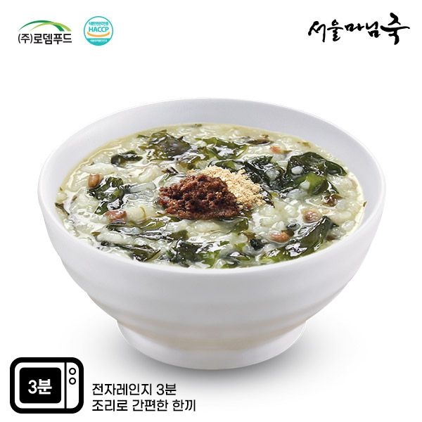 [롯데백화점] 로뎀푸드 [DO936][서울마님죽]엄마의맛! 든든한 아침식사 한우미역죽500gx3봉