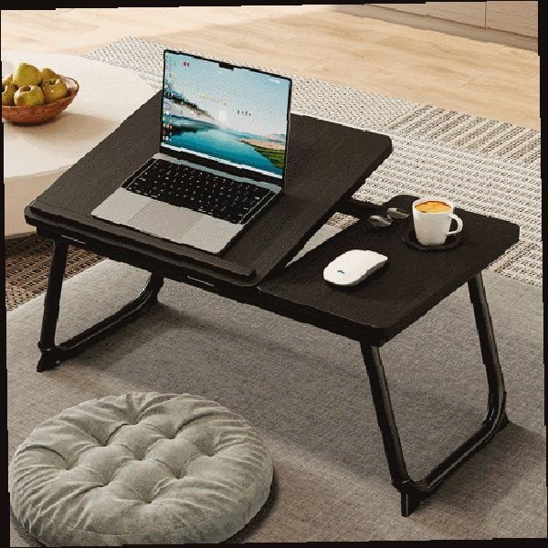 해송무역 협력사 접이식 노트북 테이블 각도조절 침대 좌식 독서대 베드 트레이 다리 폴딩 홈카페 재택근무용