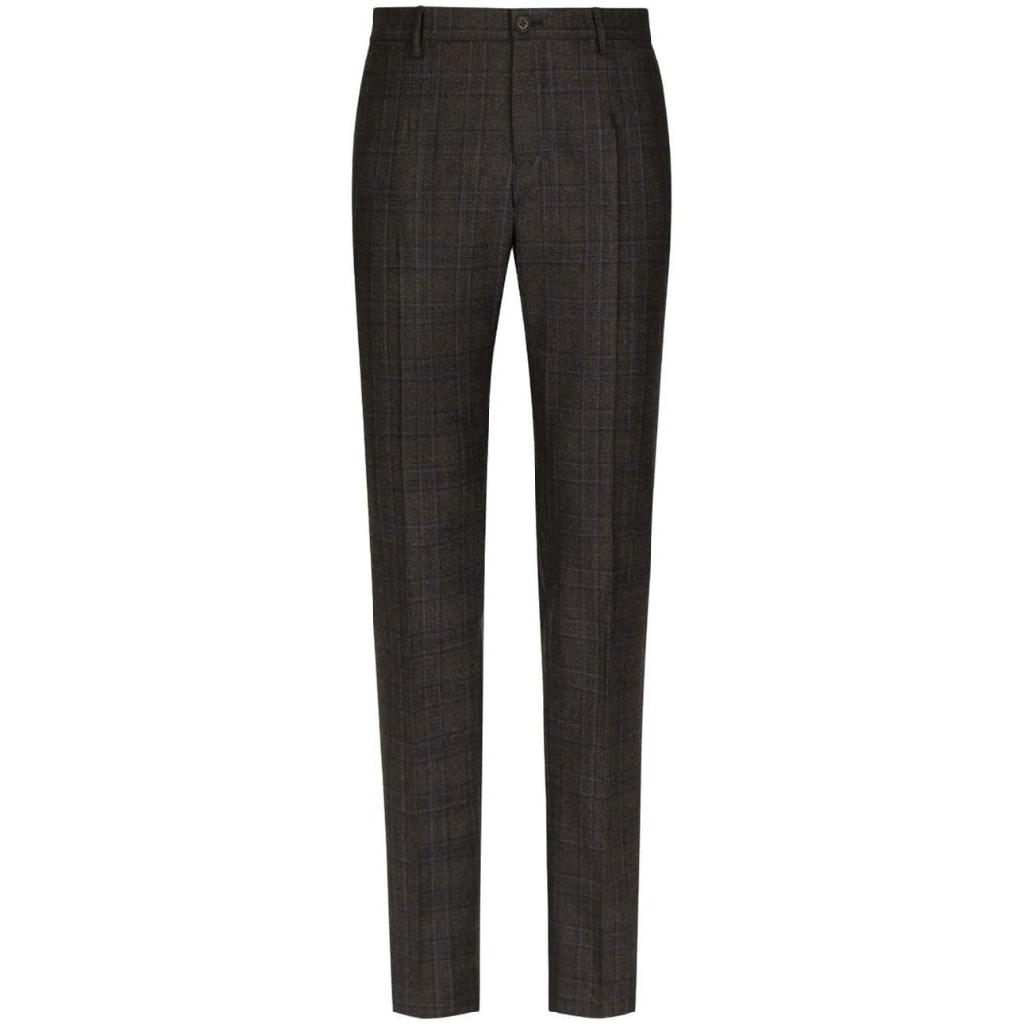 [해외] 돌체앤가바나 PRINCE OF WALES PATTERNED WOOL TAILORED TROUSERS marrone GY5UMT/FQ2KD S8100 QUADRI/CHECK [관부가세포함]