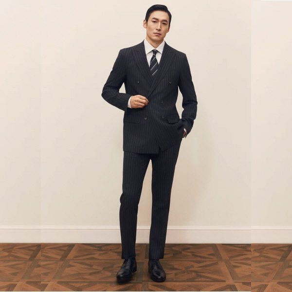 &lt;매장정품&gt; DAKS 닥스 130수 바이스트레치 스트라이프 더블 수트 셋업 (DMSJSP5B061G2) 725481