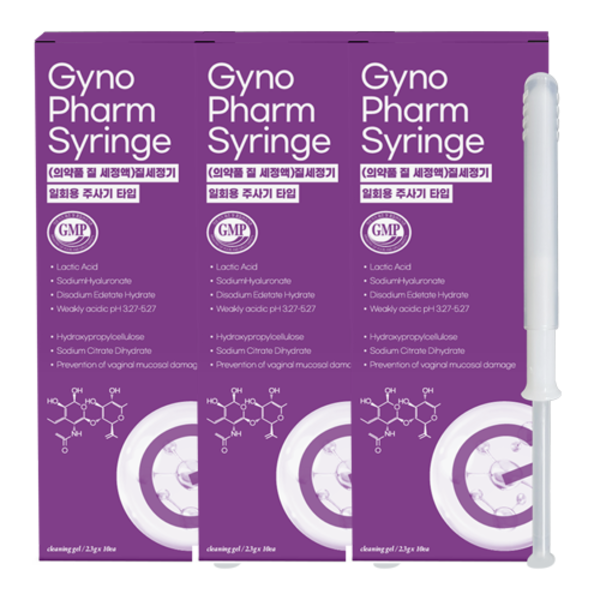 지노팜 시린지 이너케어젤 대용량 2.3g 질세정기 여성청결제 10개입